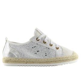 Alpargatas blancas con cordones B-140 White blanco 5