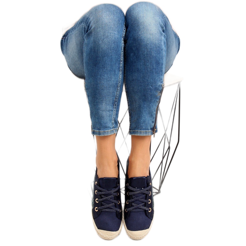 Alpargatas cordones azul marino B-140 DK.BLUE 2 Alpargatas cordones azul marino B-140 DK.BLUE 2