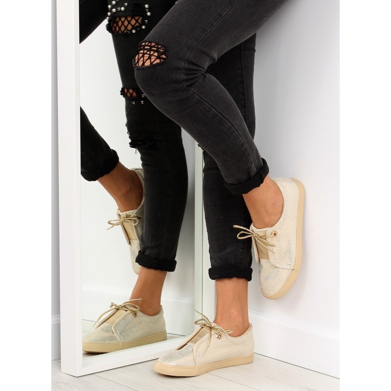 Deportivas doradas de mujer MB102 Gold dorado 1