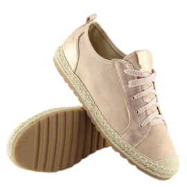 Alpargatas rosa BB02P Champagne rosado 4