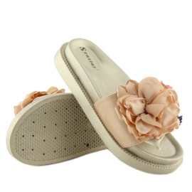 Chanclas doradas flower power AK04P oro dorado 2