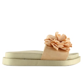 Chanclas doradas flower power AK04P oro dorado 3