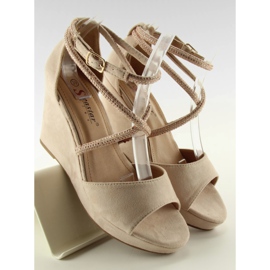 Sandalias de cuña F162 beige - 2do grado 3