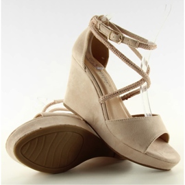 Sandalias de cuña F162 beige - 2do grado 4
