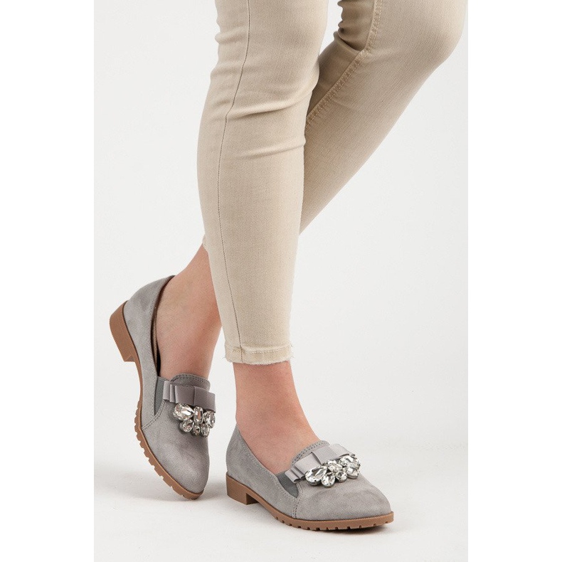 Bestelle Zapatos sin cordones con adorno gris 2