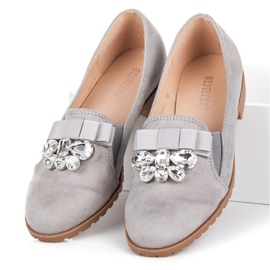 Bestelle Zapatos sin cordones con adorno gris 5