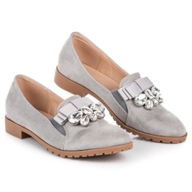 Bestelle Zapatos sin cordones con adorno gris 4