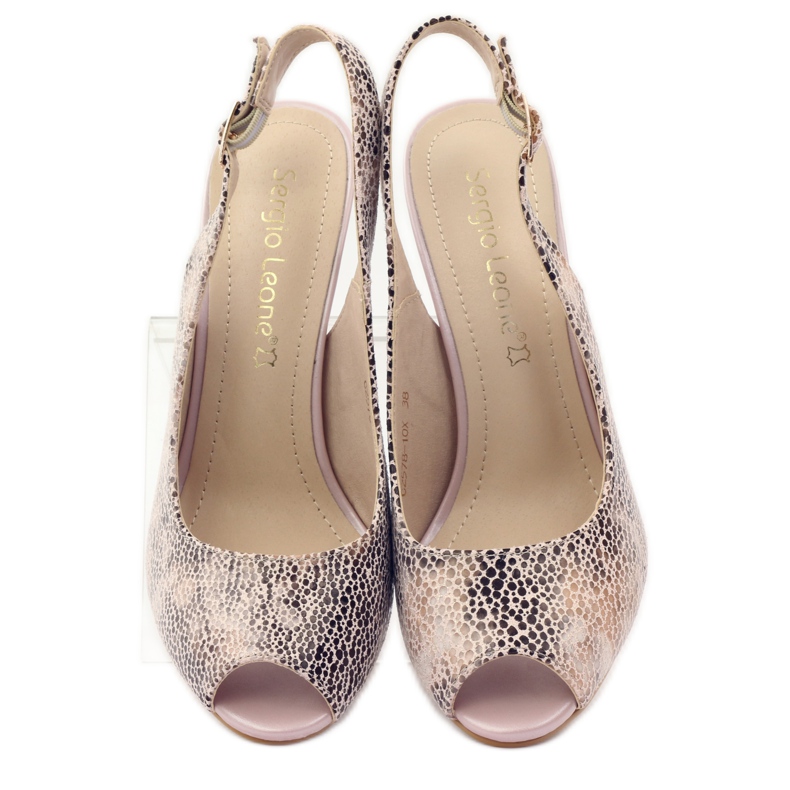 Sandalias en el puesto de Sergio Leone 578 marrón rosa 4