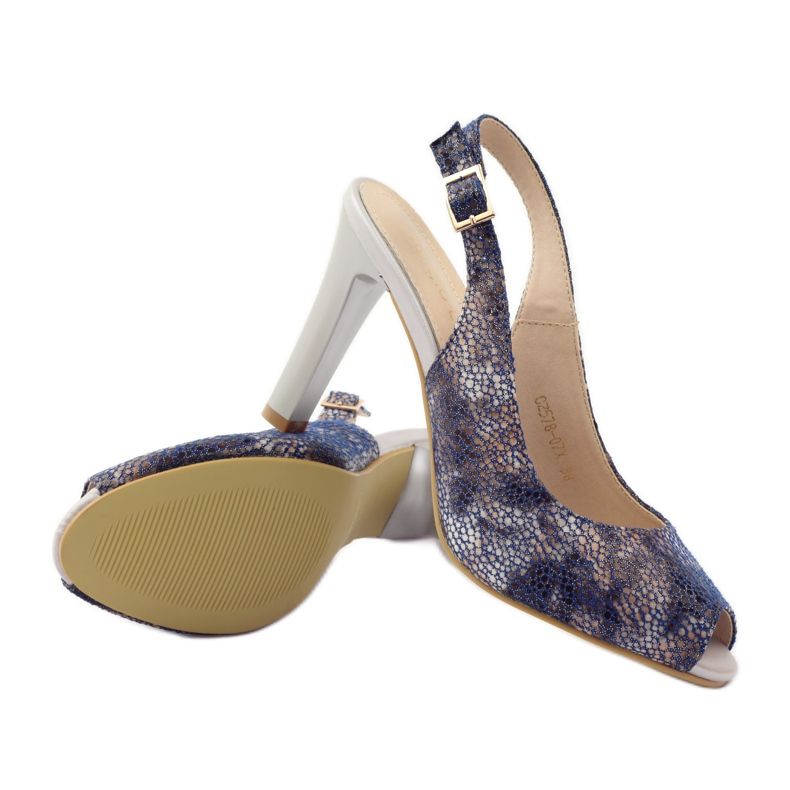 Sandalias en el puesto de Sergio Leone 578 marrón azul marino 3