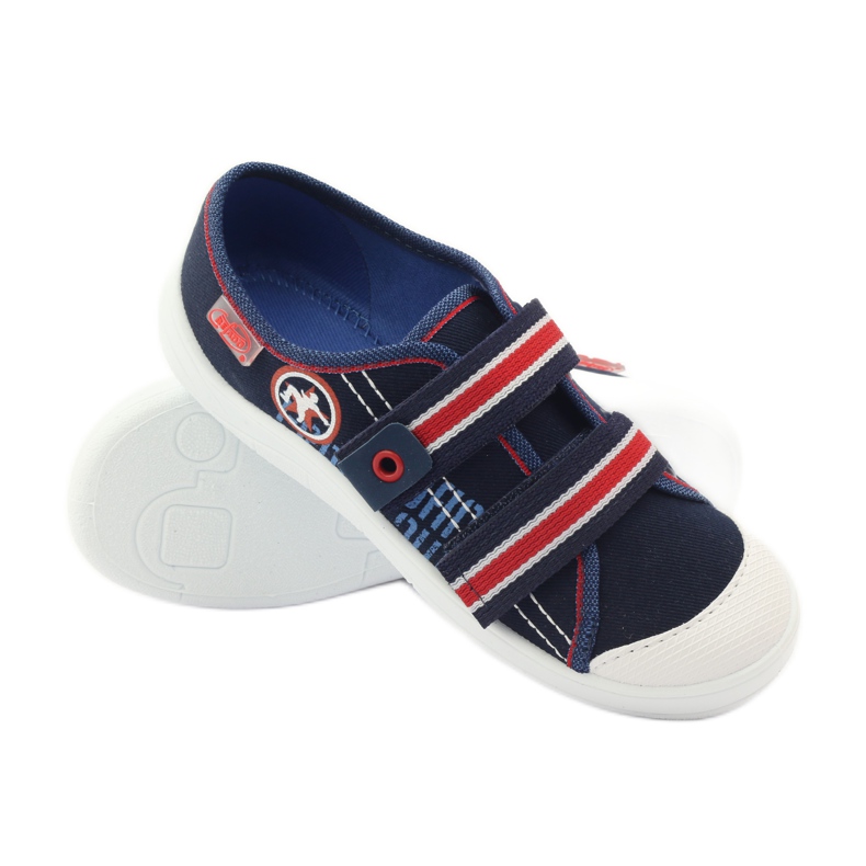 Zapatillas de deporte para niños Befado 672Y058 azul marino rojo blanco 3