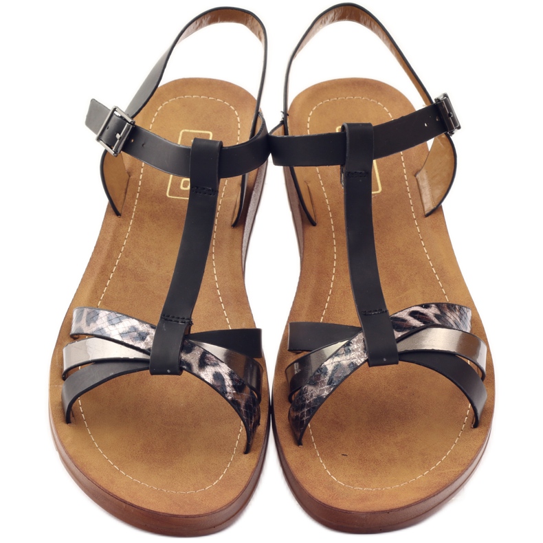 Filippo Sandalias mujer leopardo 103 negro gris 4