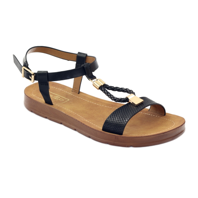 Filippo Sandalias mujer negras 104 negro amarillo 1