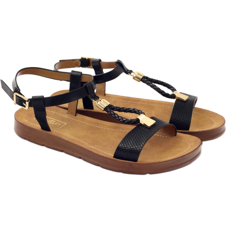 Filippo Sandalias mujer negras 104 negro amarillo 3