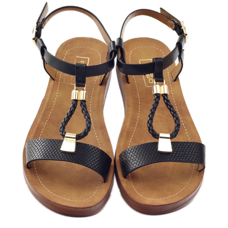 Filippo Sandalias mujer negras 104 negro amarillo 4