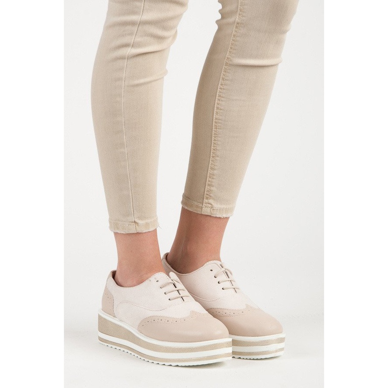 Fgm Paris Zapatos brogue atados en la plataforma marrón 1