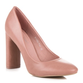 Ideal Shoes Bombas rosas en el pilar. rosado 5