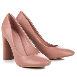 Ideal Shoes Bombas rosas en el pilar. rosado 2