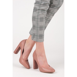 Ideal Shoes Bombas rosas en el pilar. rosado 4