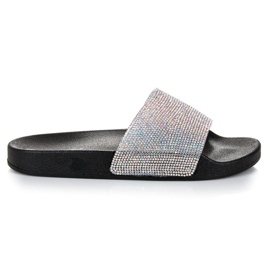 Bello Star Babuchas con cristales negro 1