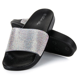 Bello Star Babuchas con cristales negro 3