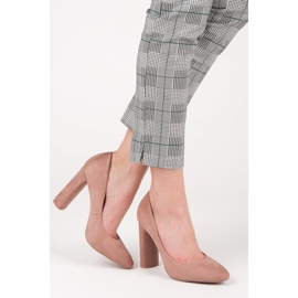 Ideal Shoes Bombas elegantes en el post. rosado 2