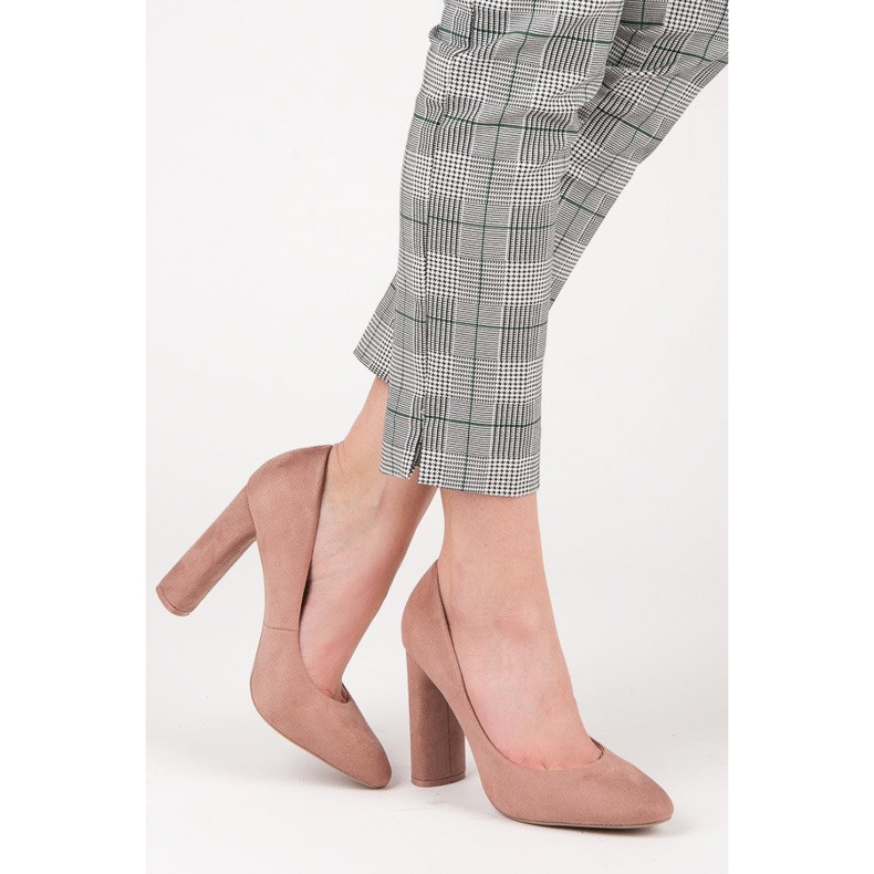 Ideal Shoes Bombas elegantes en el post. rosa 2