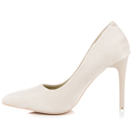 Tacones color crema marrón 1