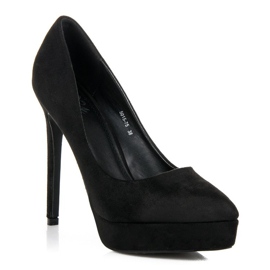 Bestelle Tacones de ante en la plataforma negro 3