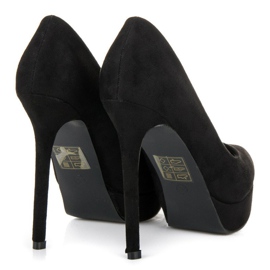 Bestelle Tacones de ante en la plataforma negro 5