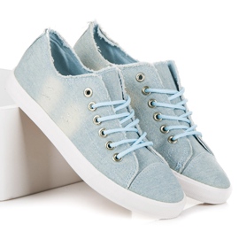 Sport Zapatillas de mezclilla con ribete azul 3