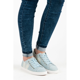 Sport Zapatillas de mezclilla con ribete azul 1