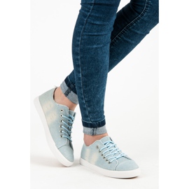 Sport Zapatillas de mezclilla con ribete azul 2