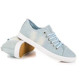 Sport Zapatillas de mezclilla con ribete azul 6