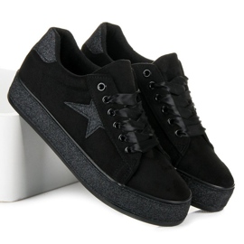 Zapatillas MCKEYLOR con purpurina negro 2