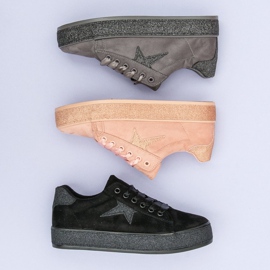 Zapatillas Mckeylor con purpurina rosa 1