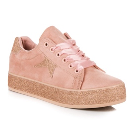 Zapatillas Mckeylor con purpurina rosado 5