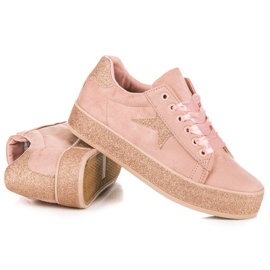 Zapatillas Mckeylor con purpurina rosado 7