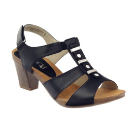 Sandalias mujer con velcro Caprice negro 1