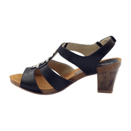 Sandalias mujer con velcro Caprice negro 2