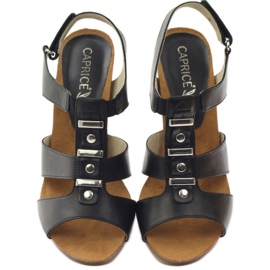 Sandalias mujer con velcro Caprice negro 4