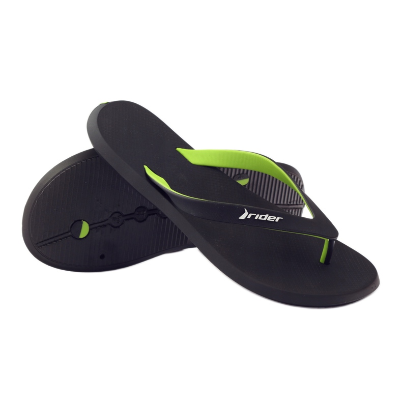 Rider 10594 Chanclas de piscina negras negro verde 3 Rider 10594 Chanclas de piscina negras negro verde 3