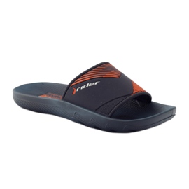 Zapatillas de estar por casa Rider azul marino para hombre naranja 1