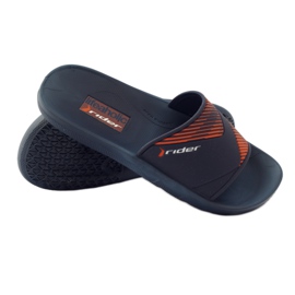 Zapatillas de estar por casa Rider azul marino para hombre naranja 3