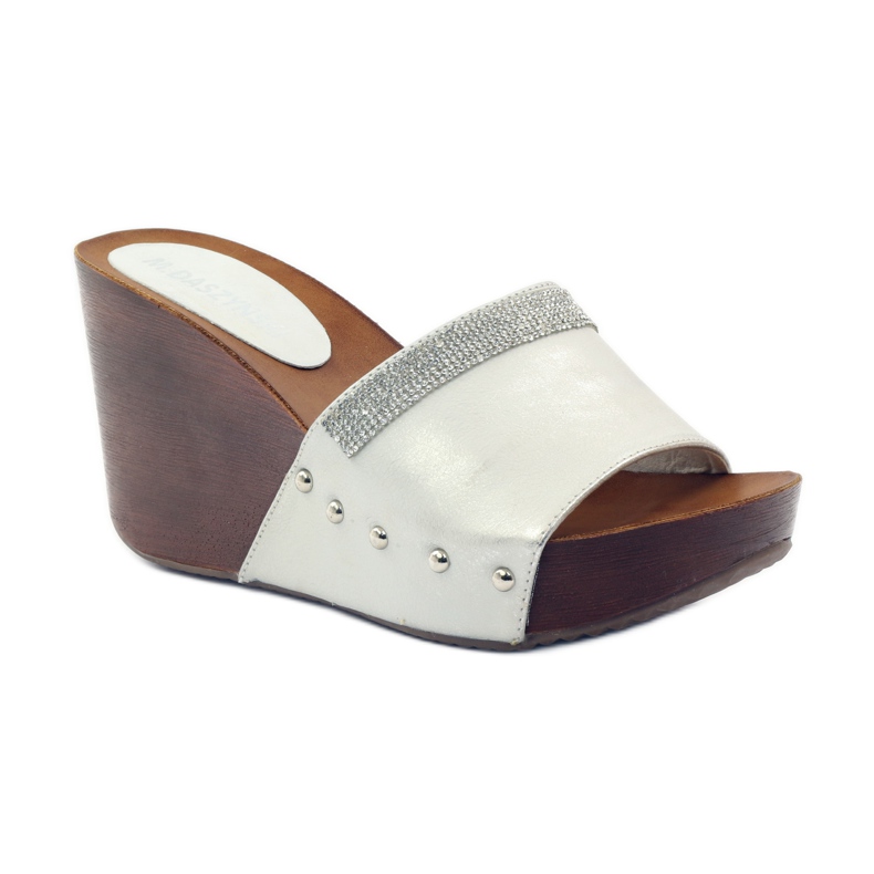 M.Daszyński Pantuflas de cuña Daszyński con circonita gris 1 M.Daszyński Pantuflas de cuña Daszyński con circonita gris 1