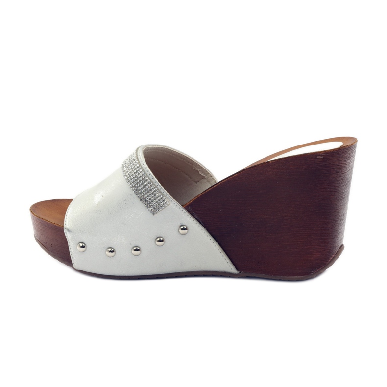 M.Daszyński Pantuflas de cuña Daszyński con circonita gris 2 M.Daszyński Pantuflas de cuña Daszyński con circonita gris 2