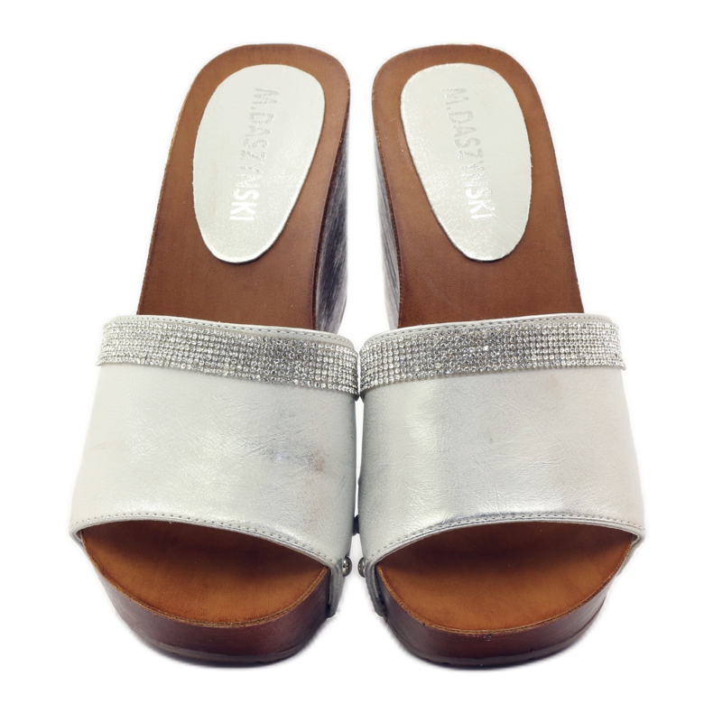 M.Daszyński Pantuflas de cuña Daszyński con circonita gris 4 M.Daszyński Pantuflas de cuña Daszyński con circonita gris 4