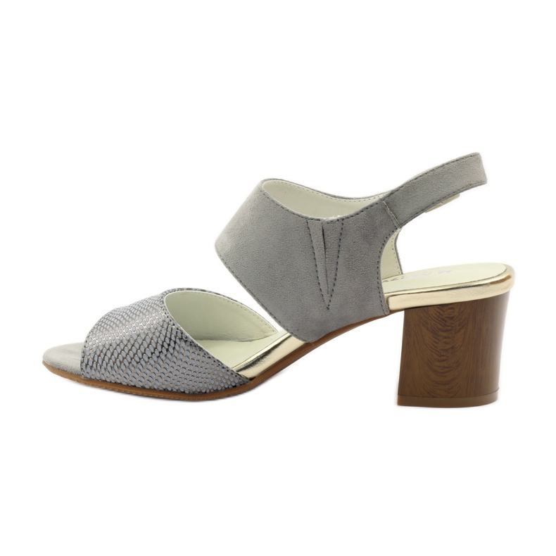 M.Daszyński Sandalias de cuero Daszyński gris 2