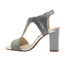 M.Daszyński Sandalias de cuero Daszyński gris 2 M.Daszyński Sandalias de cuero Daszyński gris 2