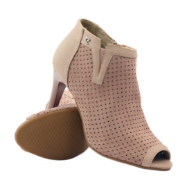 M.Daszyński Botas caladas con inserto de cuero Daszyński rosa 3