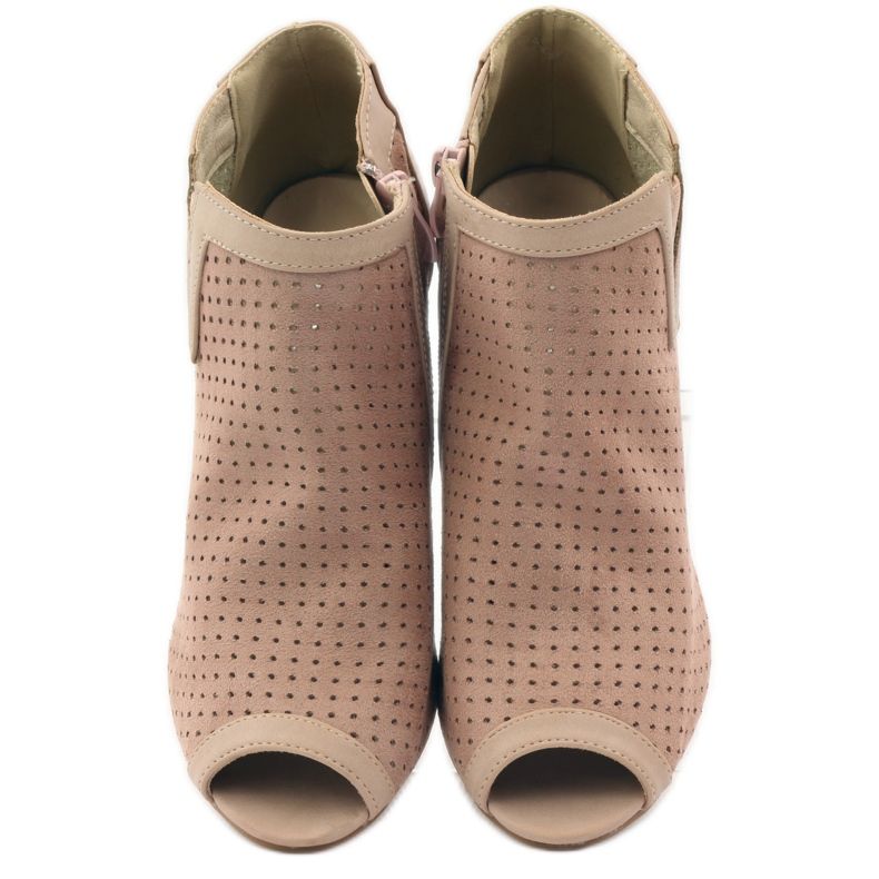 M.Daszyński Botas caladas con inserto de cuero Daszyński rosa 4